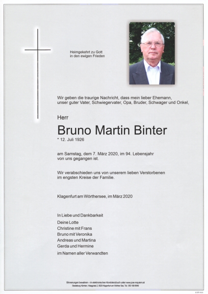 Parte von Bruno Martin Binter