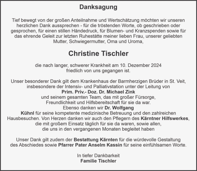 Parte Gertrude Tischler geb. Hengstler