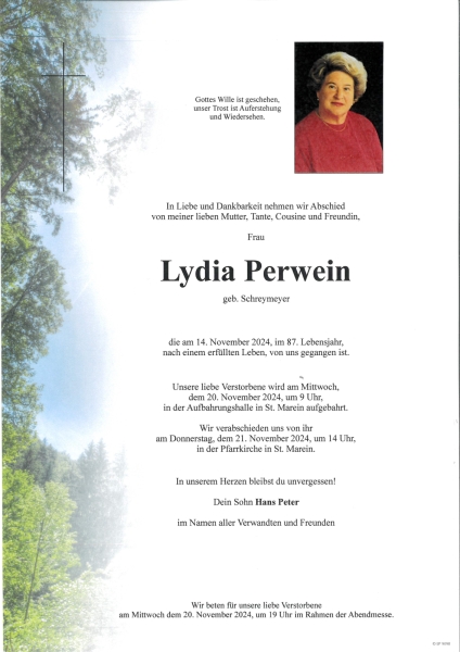 Parte Lydia Perwein