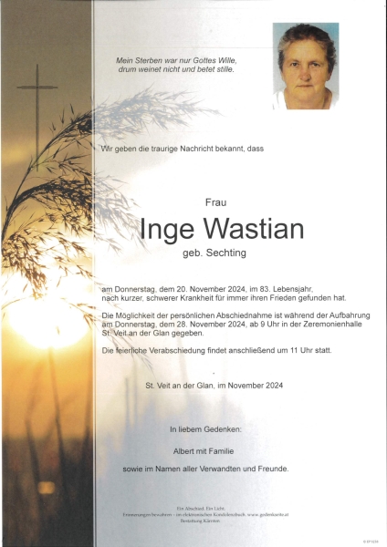 Parte Inge Wastian