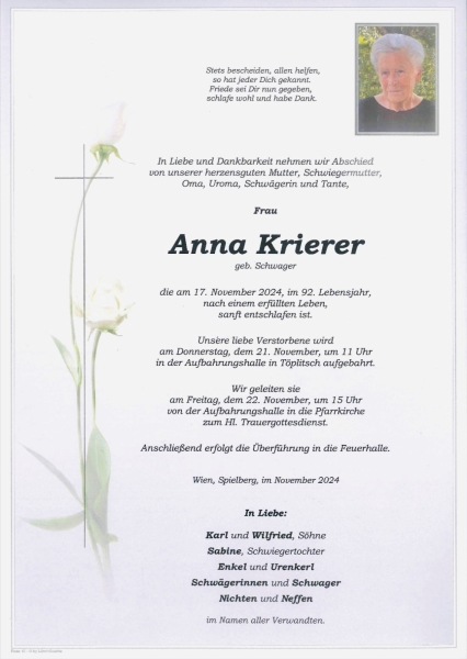 Parte Anna Krierer