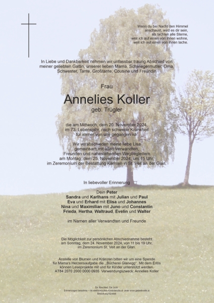 Parte Annelies Koller geb. Trügler