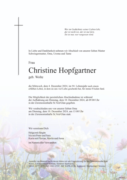 Parte Christine  Hopfgartner