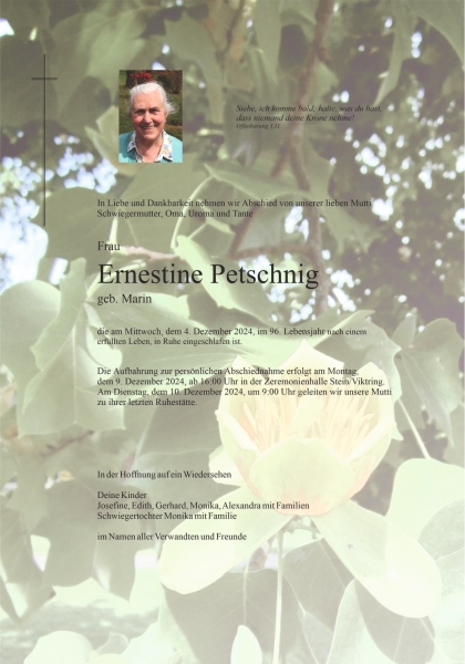 Parte Ernestine Petschnig