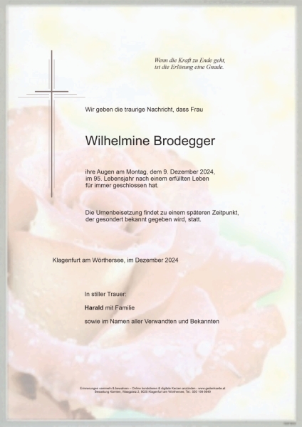 Parte Wilhelmine Brodegger