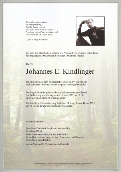 Parte Johannes E. Kindlinger