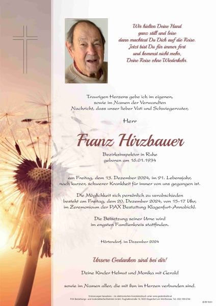 Parte Franz Hirzbauer