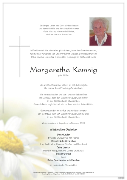 Parte Margaretha Kamnig
