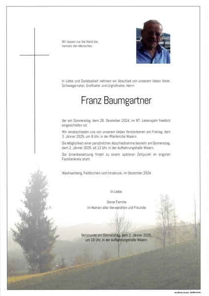 Parte Franz  Baumgartner