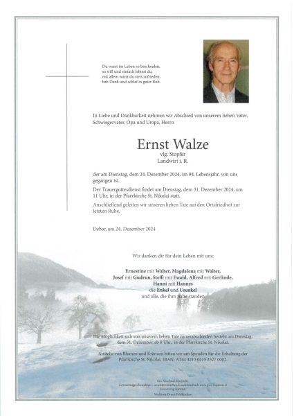 Parte Ernst  Walze 
