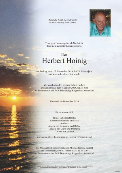 Parte Herbert  Hoinig