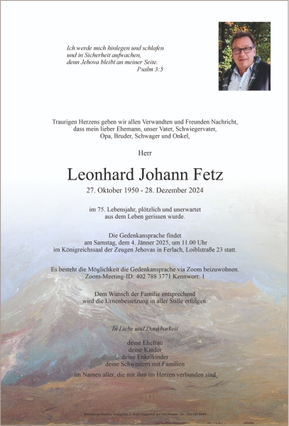 Parte Leonhard Johann Fetz