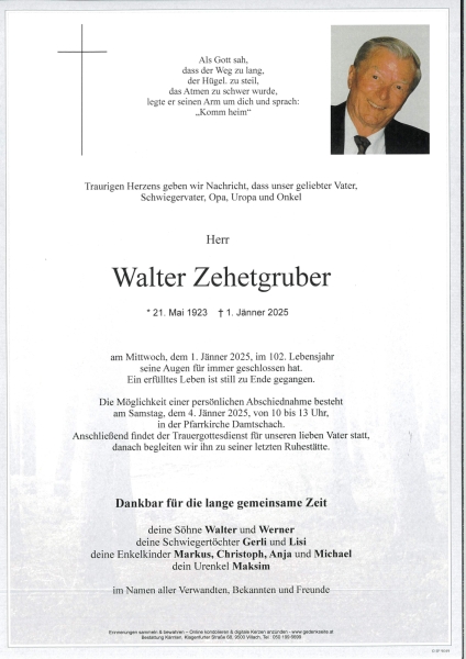 Parte Walter  Zehetgruber