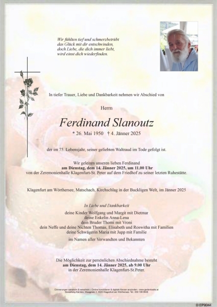 Parte Ferdinand Slanoutz
