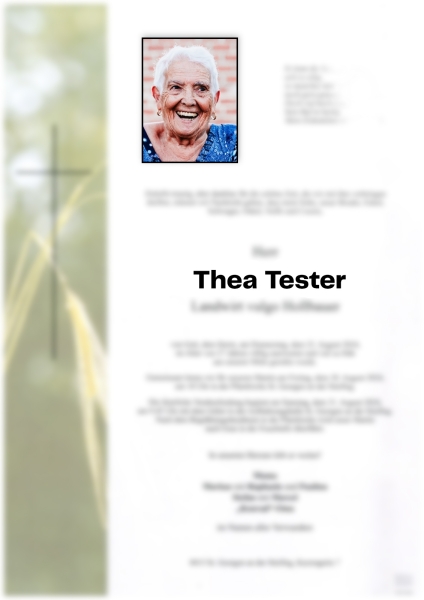 Parte von Thea Tester
