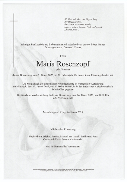 Parte Maria Rosenzopf