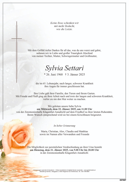 Parte Sylvia Settari