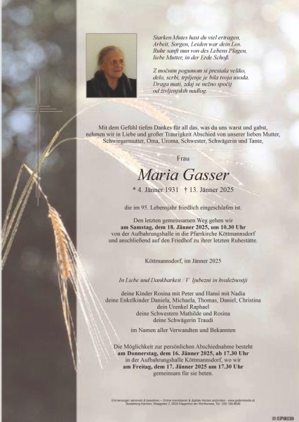 Parte Maria Gasser