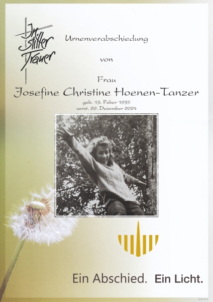 Parte Josefine Christine Hoenen-Tanzer