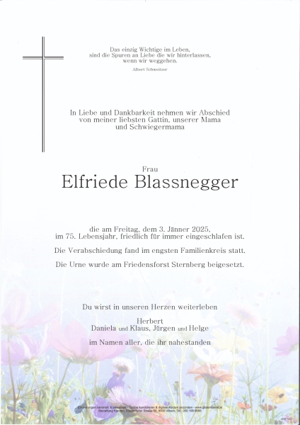 Parte Elfriede  Blassnegger