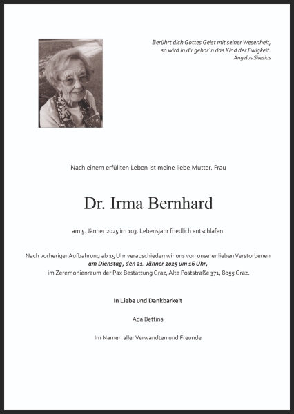Parte Irma Bernhard
