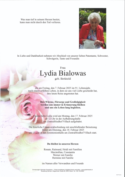 Parte Lydia Bialowas