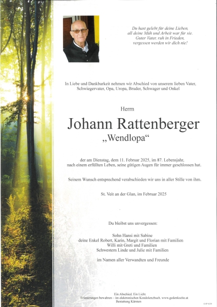 Parte Johann Rattenberger  