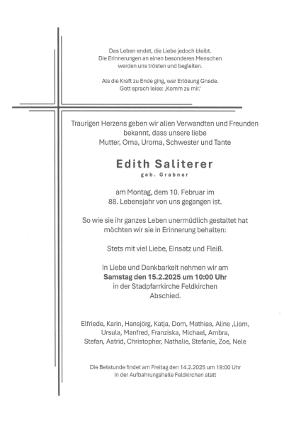 Parte Edith Saliterer