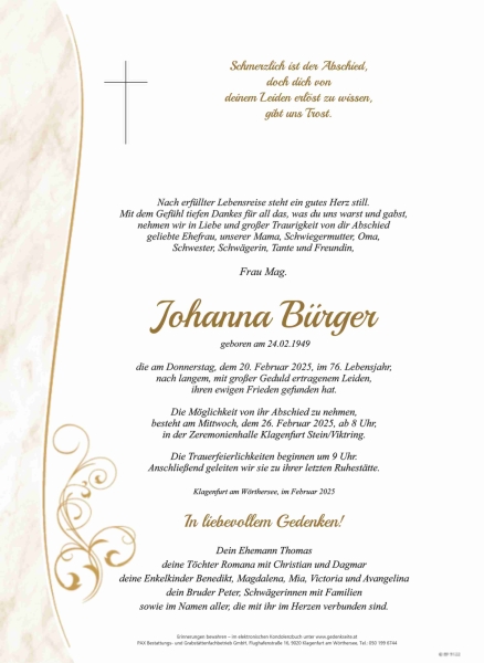 Parte Johanna  Bürger