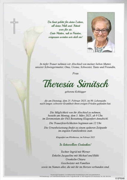 Parte Theresia Simitsch