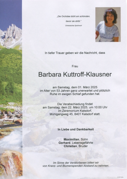 Parte Barbara Kuttroff-Klausner