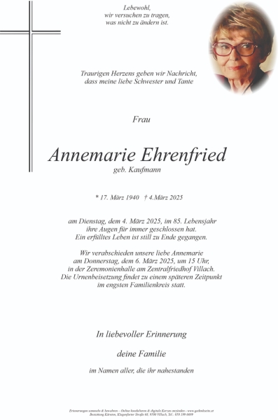 Parte Annemarie Ehrenfried