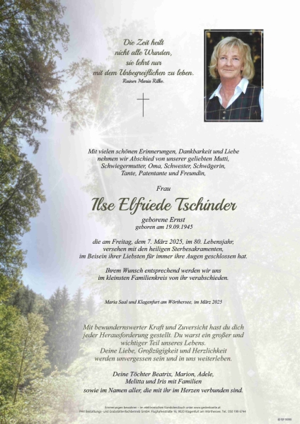 Parte Ilse Elfriede  Tschinder