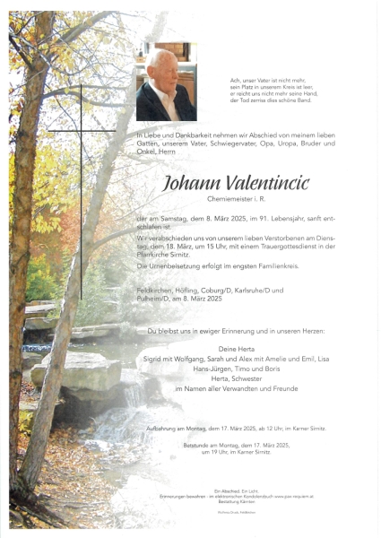 Parte Johann Valentincic