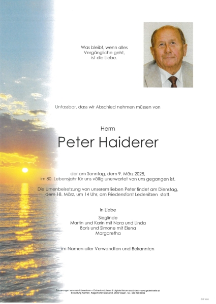 Parte Peter Haiderer