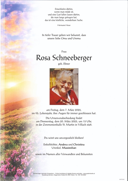 Parte Rosa Schneeberger
