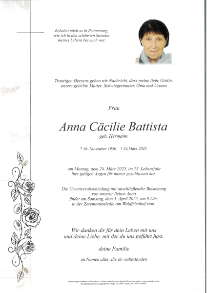 Parte Anna Cäcilie Battista