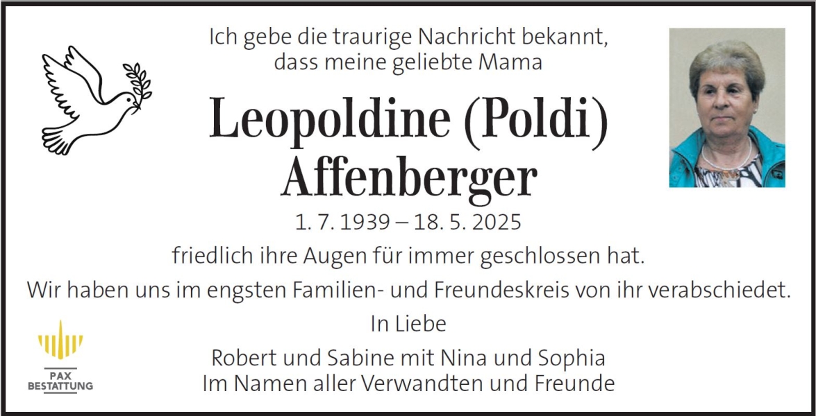 Parte von Leopoldine Affenberger