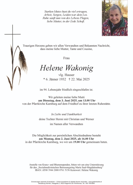 Parte Helene Wakonig