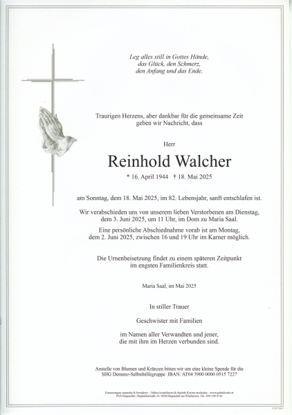 Parte von Reinhold Walcher