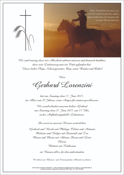 Parte von Gerhard Lorenzini