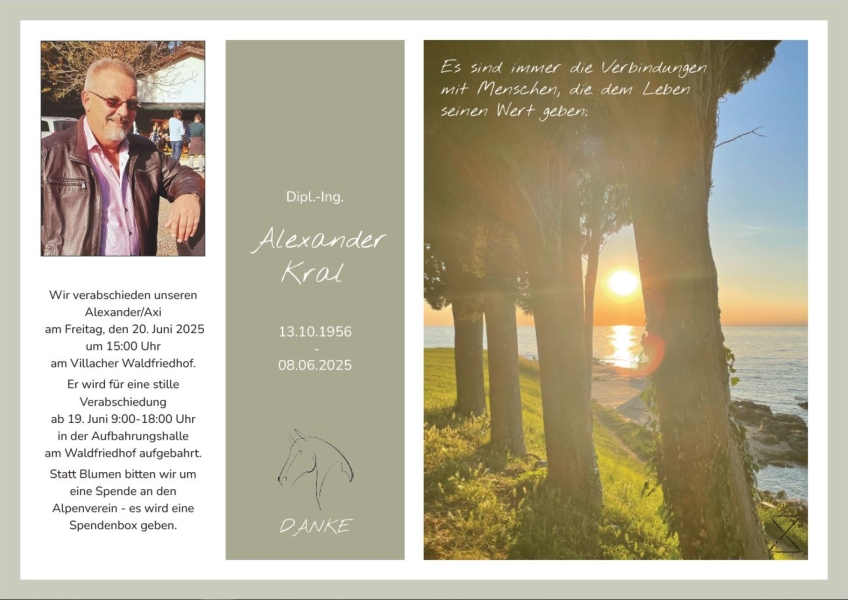Parte von Dipl.-Ing. Alexander Aribert Kral