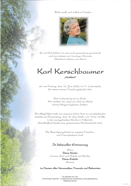 Parte von Karl Kerschbaumer