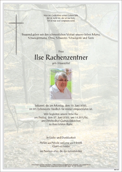 Parte von Ilse Rachenzentner