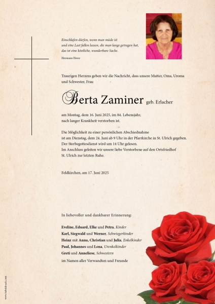 Parte von Berta Zaminer