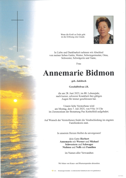 Parte von Anna Maria Bidmon