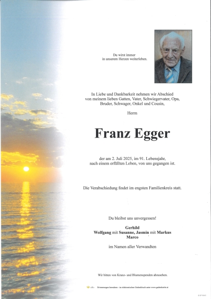 Parte von Franz  Egger