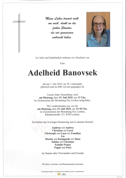 Parte von Adelheid Banovsek