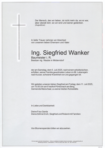 Parte von Siegfried Wanker