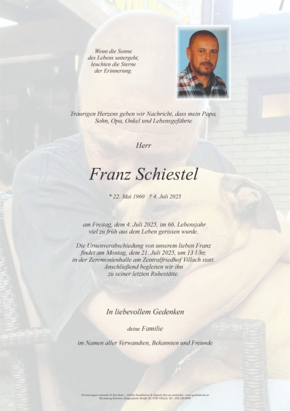 Parte von Franz Schiestel